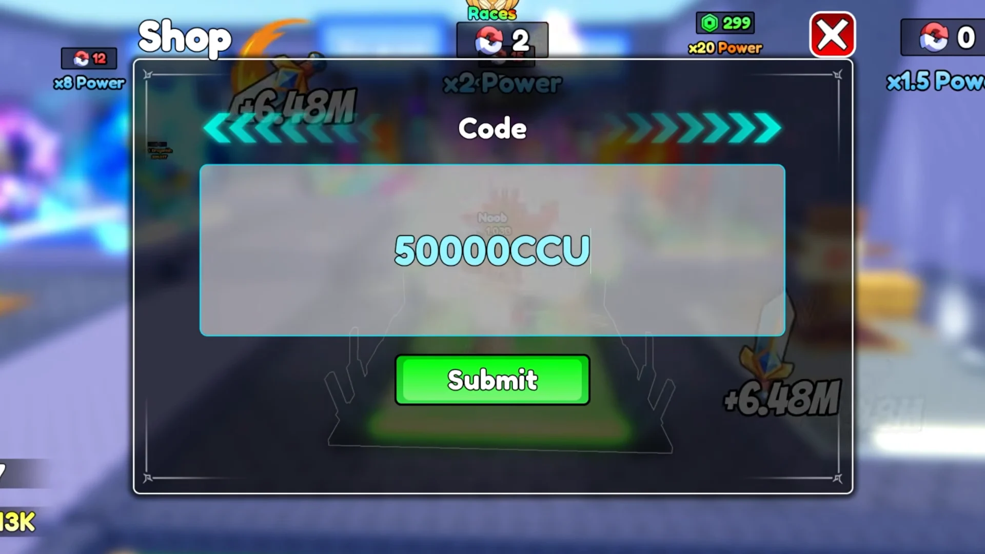 Code 1: 50000CCU