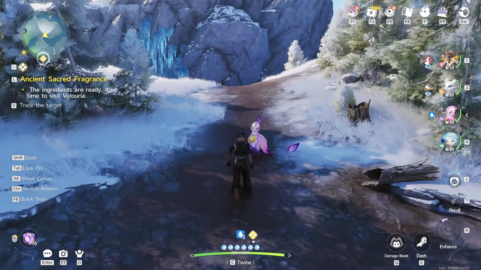 Spotting creatures on the slope