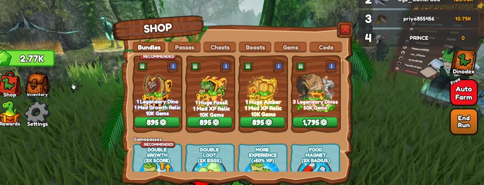 Opening shop codes