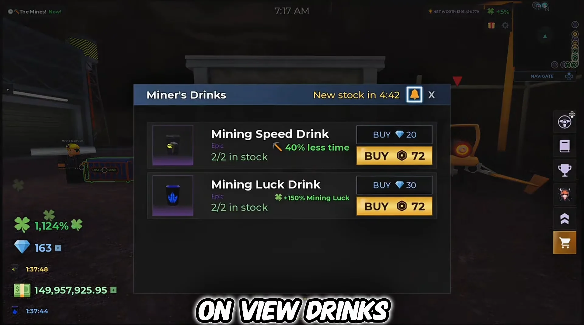 Miner's Drinks
