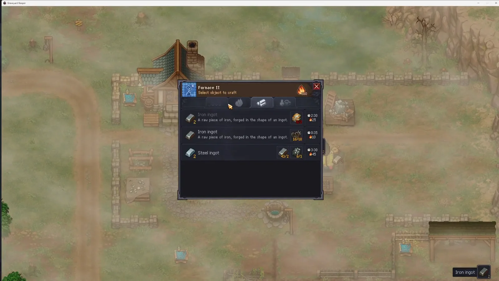 Crafting conical flasks in Furnace II