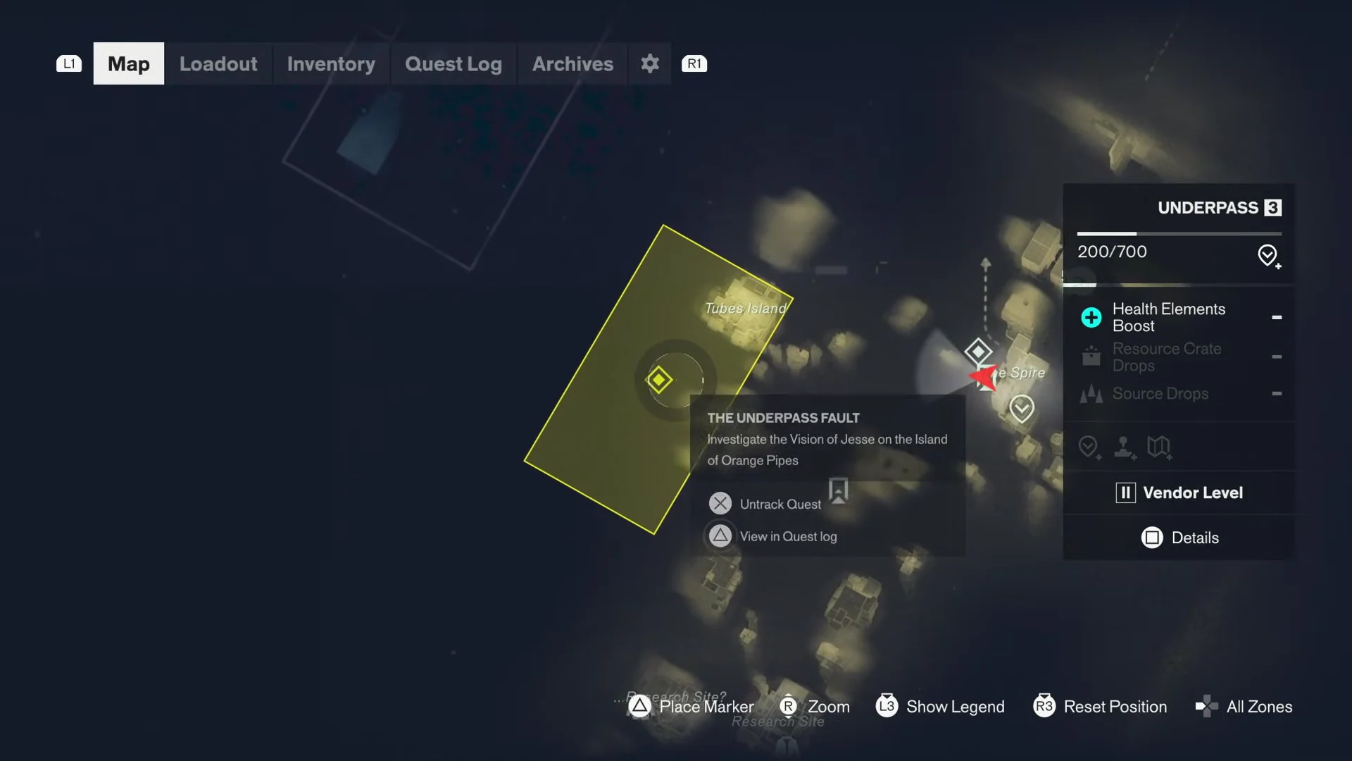 Quest Log & Map check