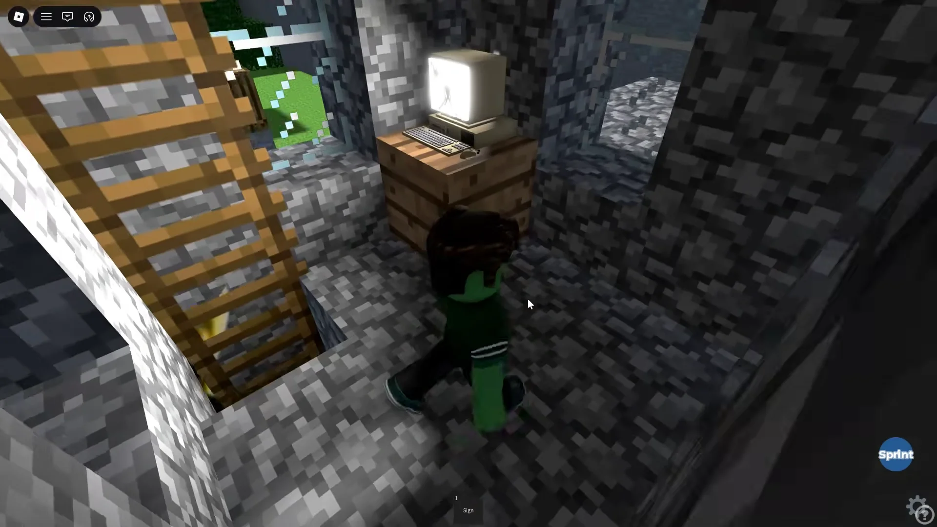 Climbing the church tower