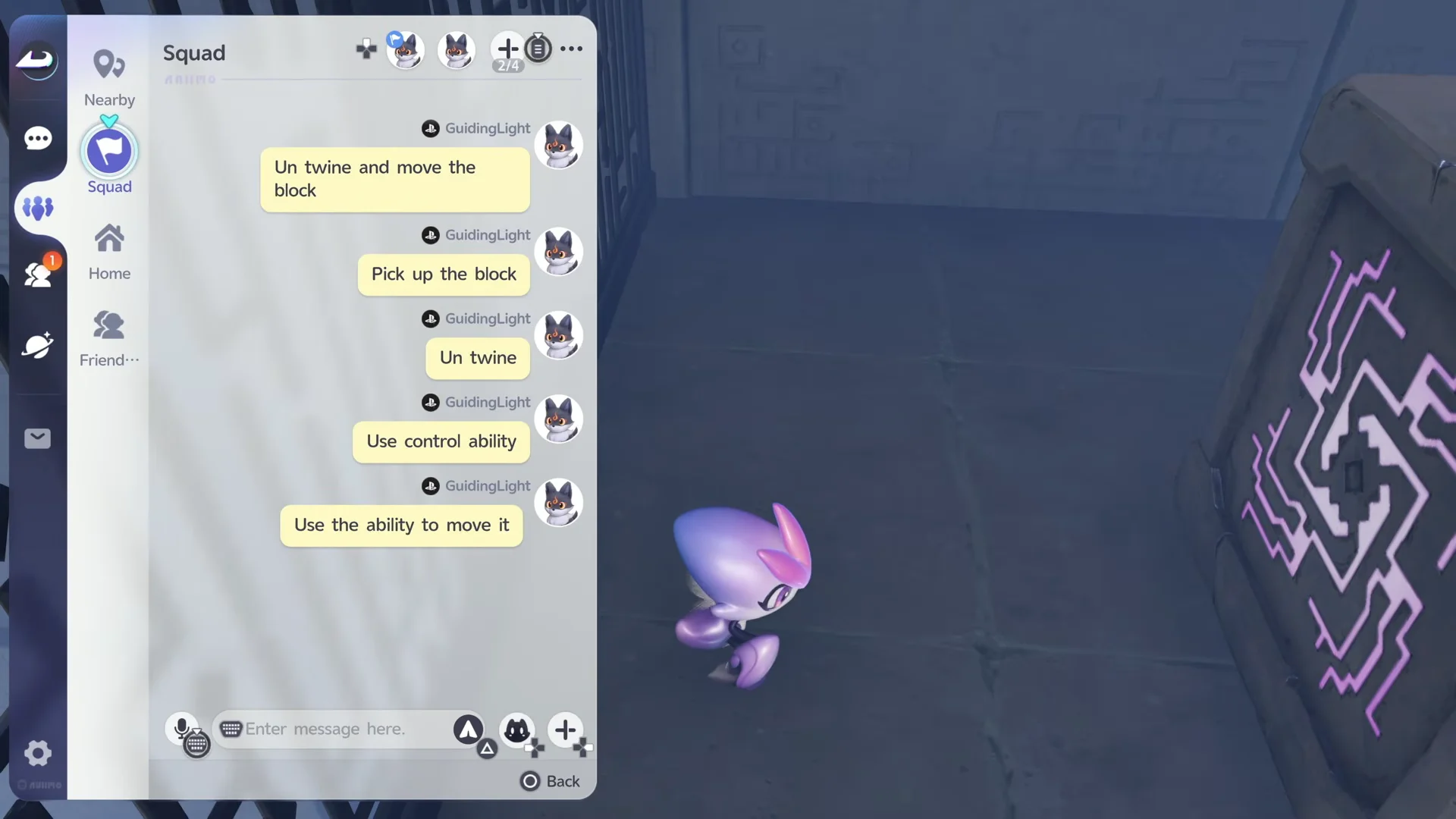 Chatting with Teammate