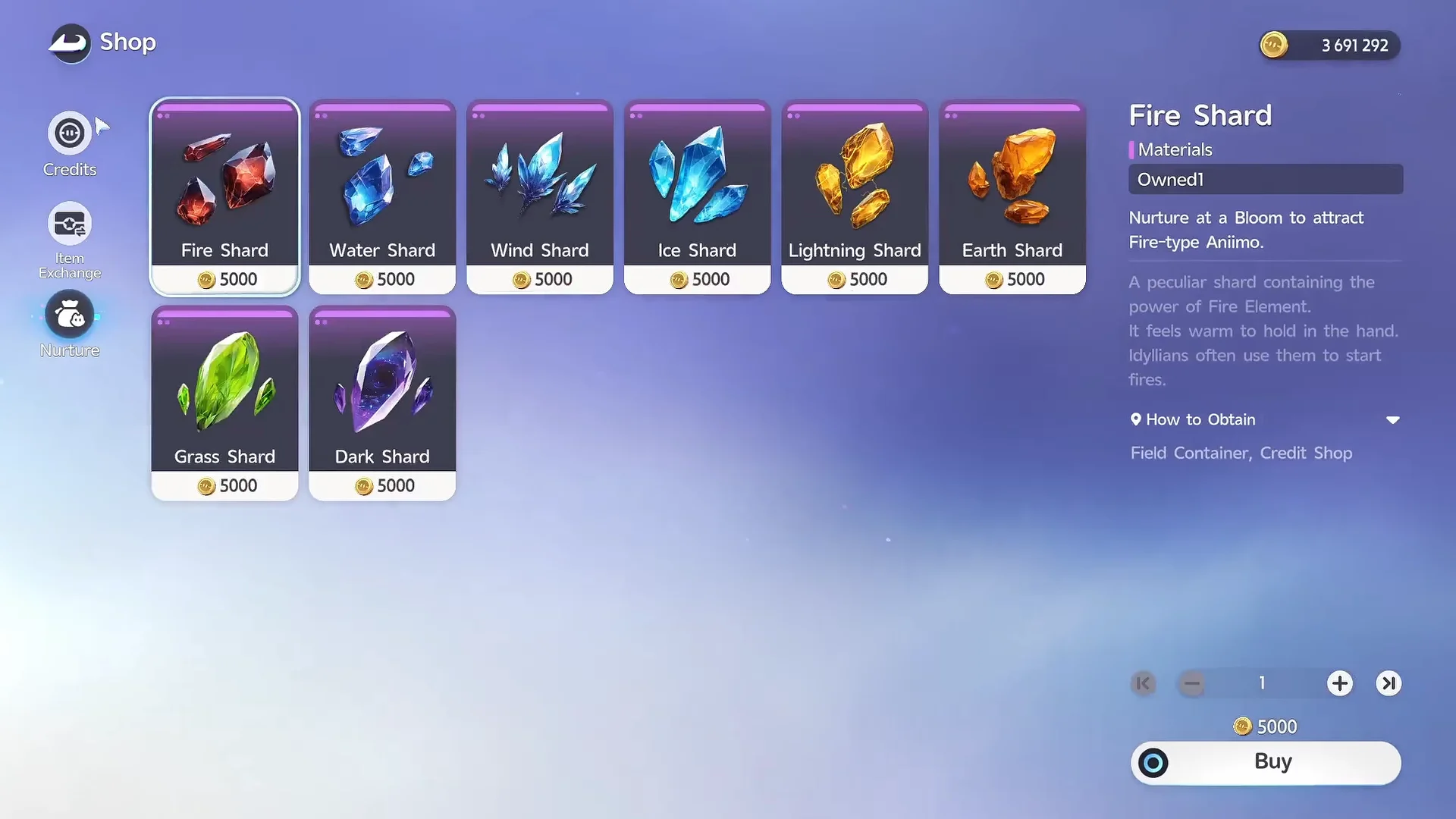 Elemental Shard Offerings