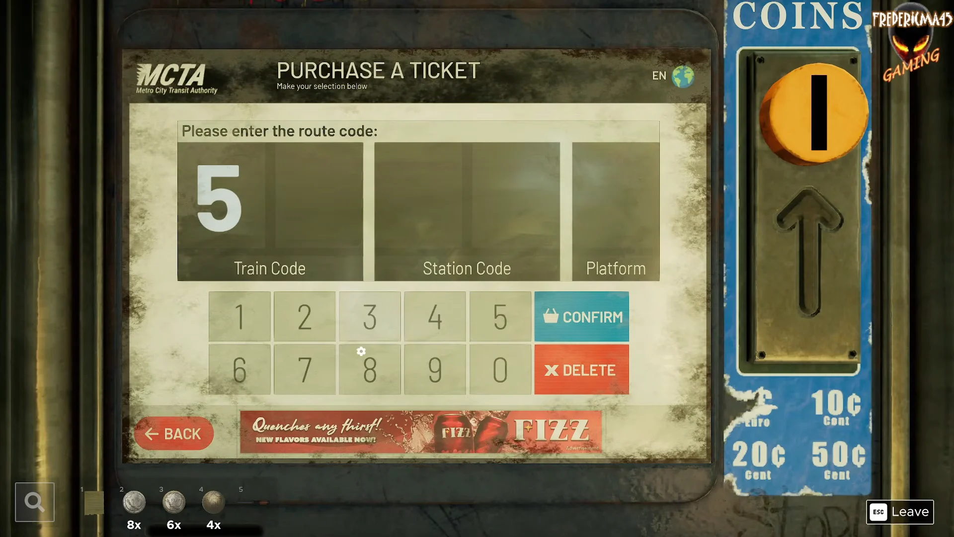 Route Code Entry