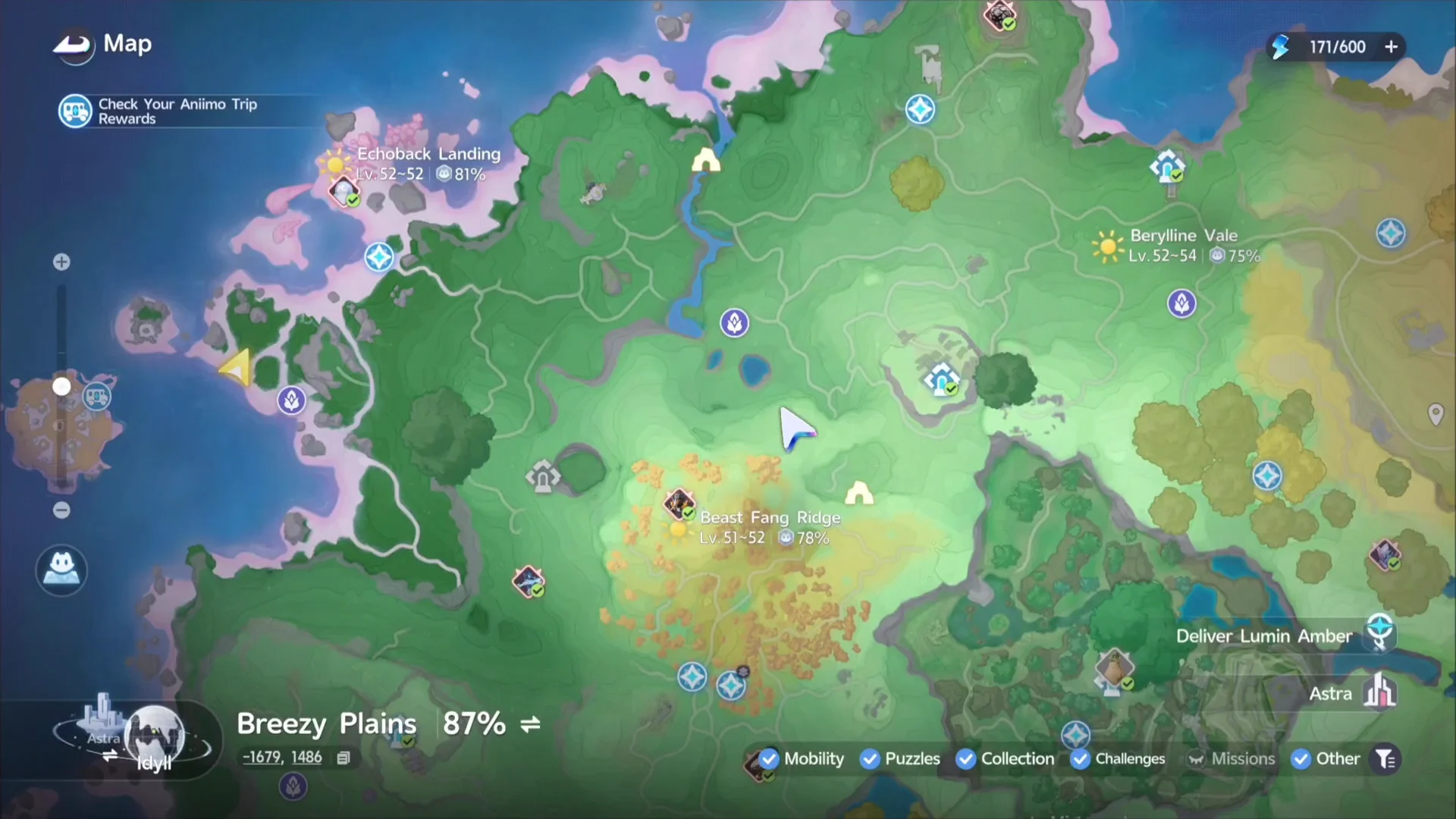 Beast Fang Ridge Map Location