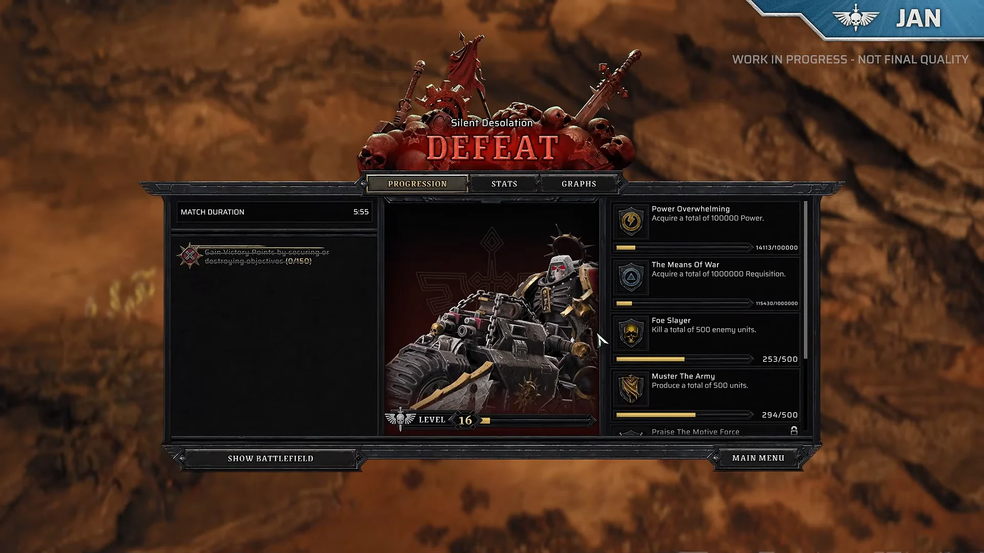 Defeat & Match Reset