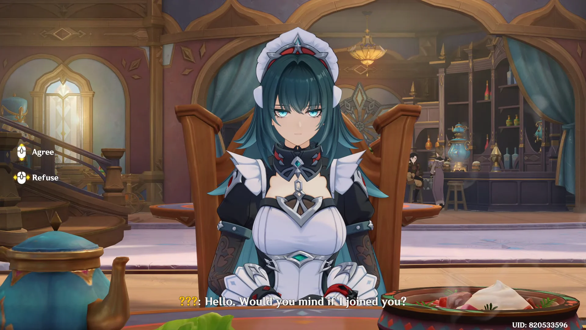 Asking to sit down