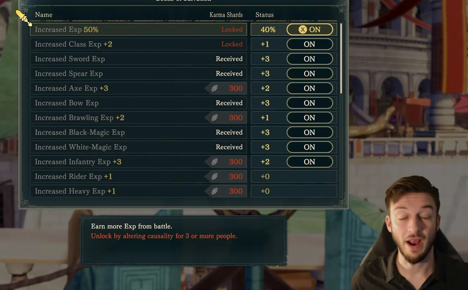 Prioritizing Increased Exp