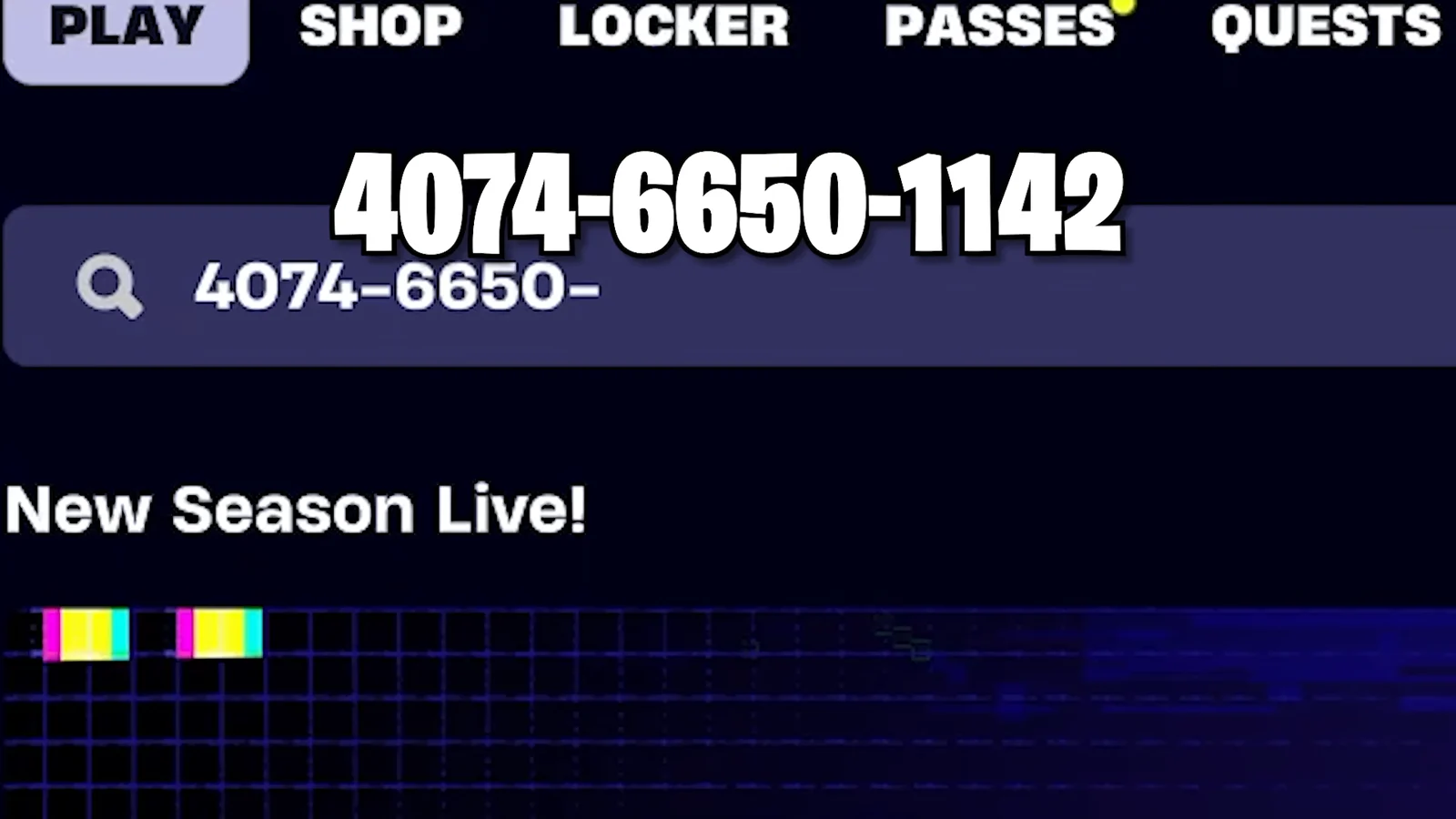Entering Map Code 1