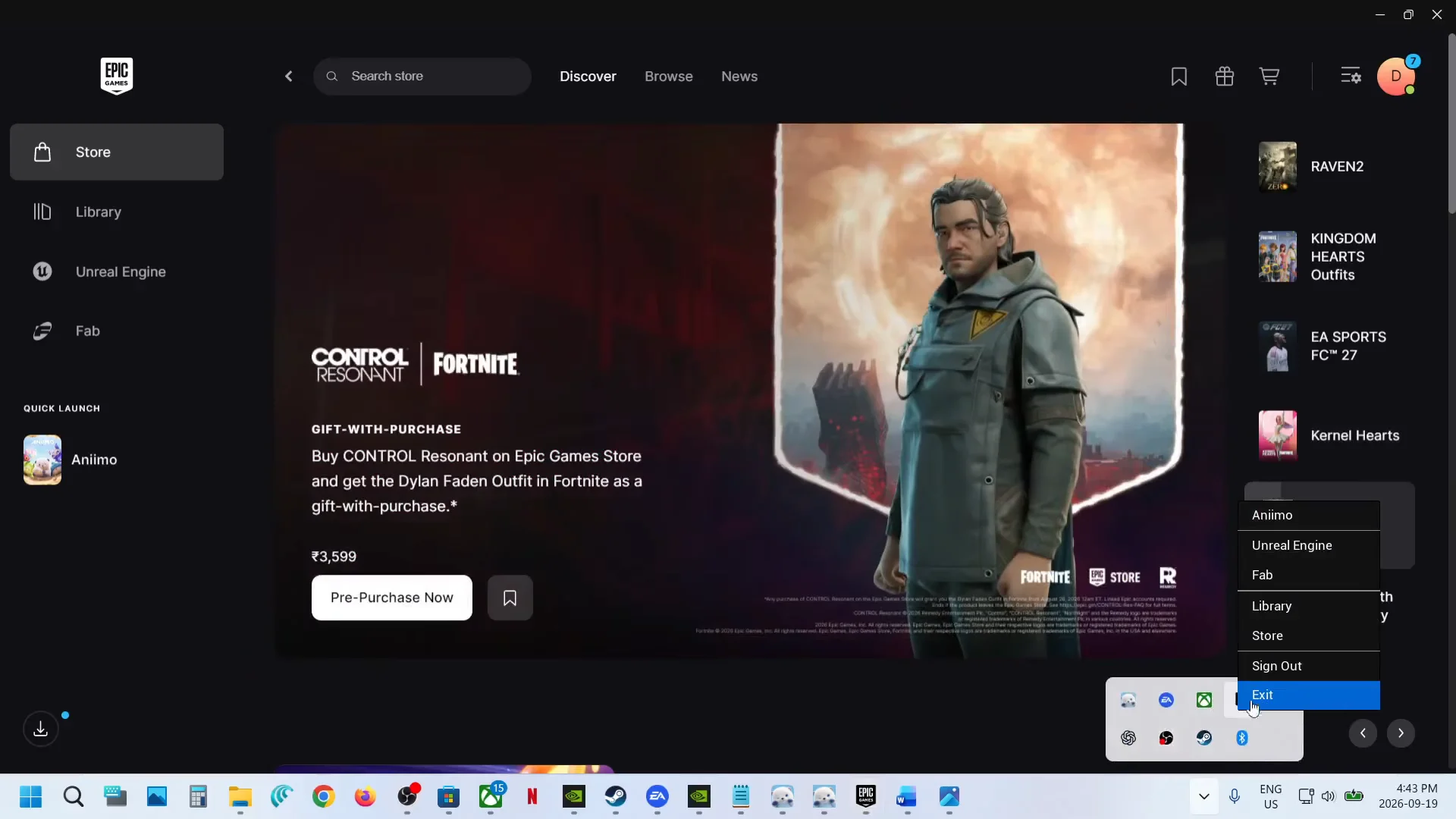 Step 2b: Restart Epic Games Launcher