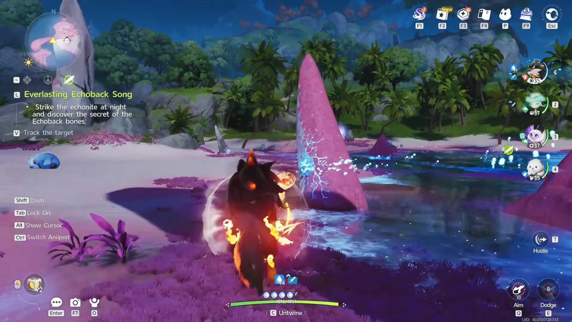 Activating shoreline crystals
