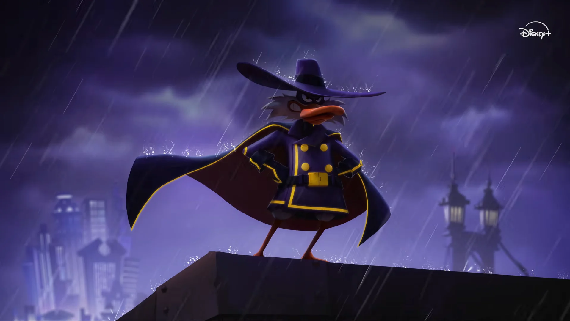 Darkwing Duck in thunderstorm