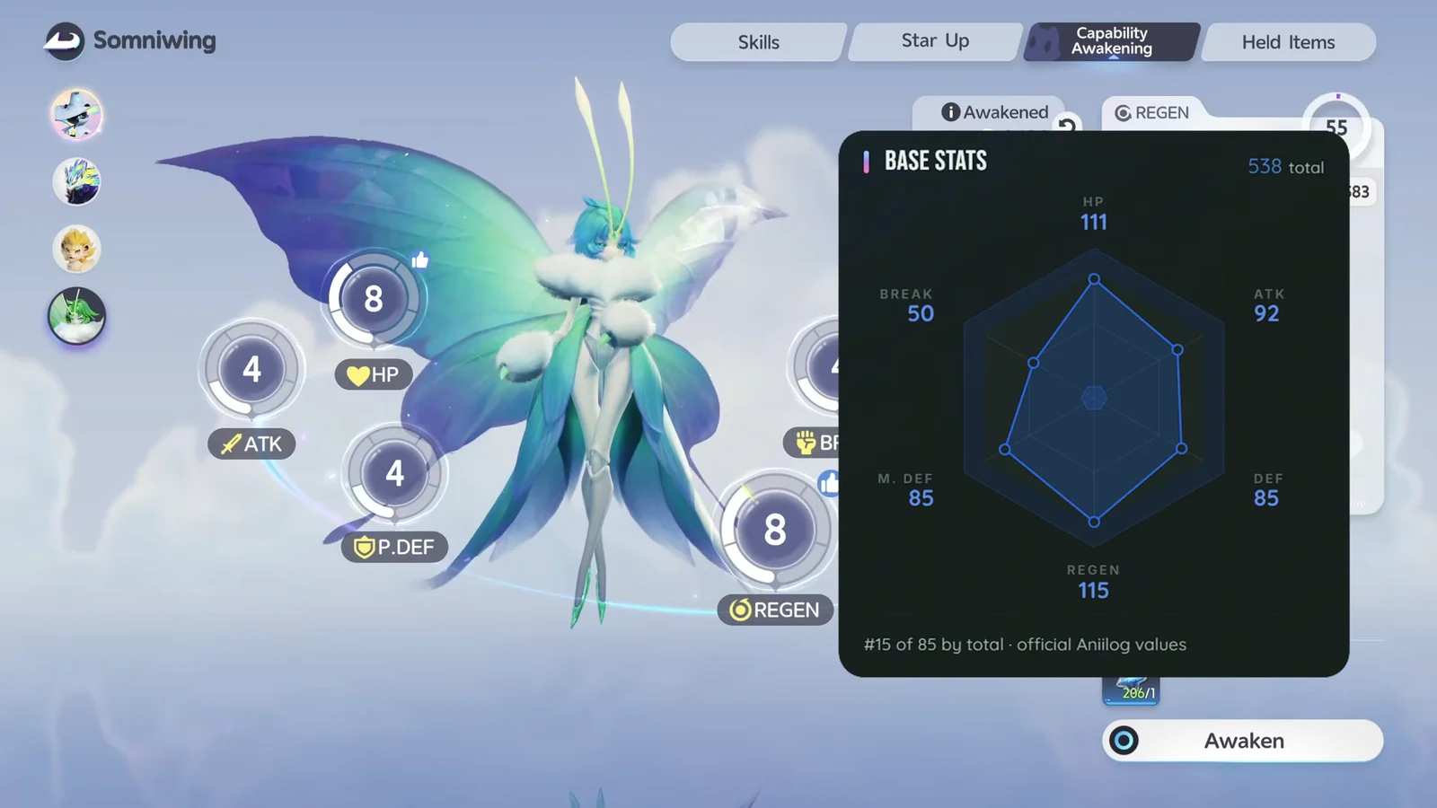 Base Stats and Role