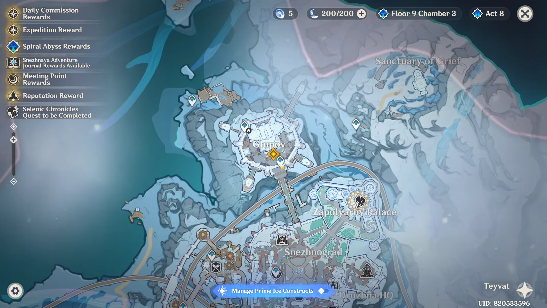 Snezhnaya Map Navigation