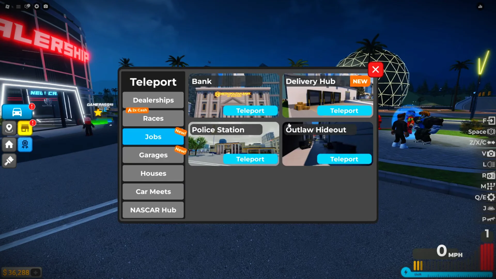 Teleporting to Delivery Hub