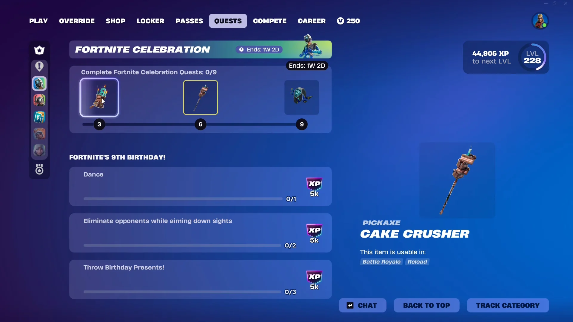 Quests Menu Overview