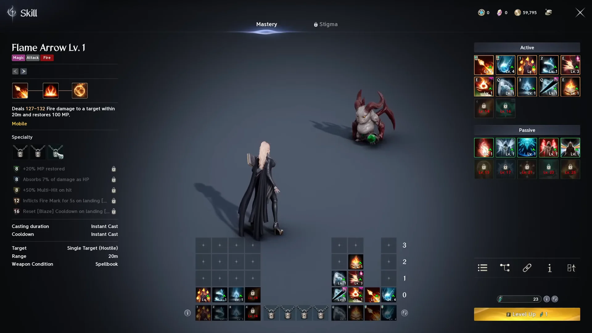 Skill Threshold Effects and Mobile Casting