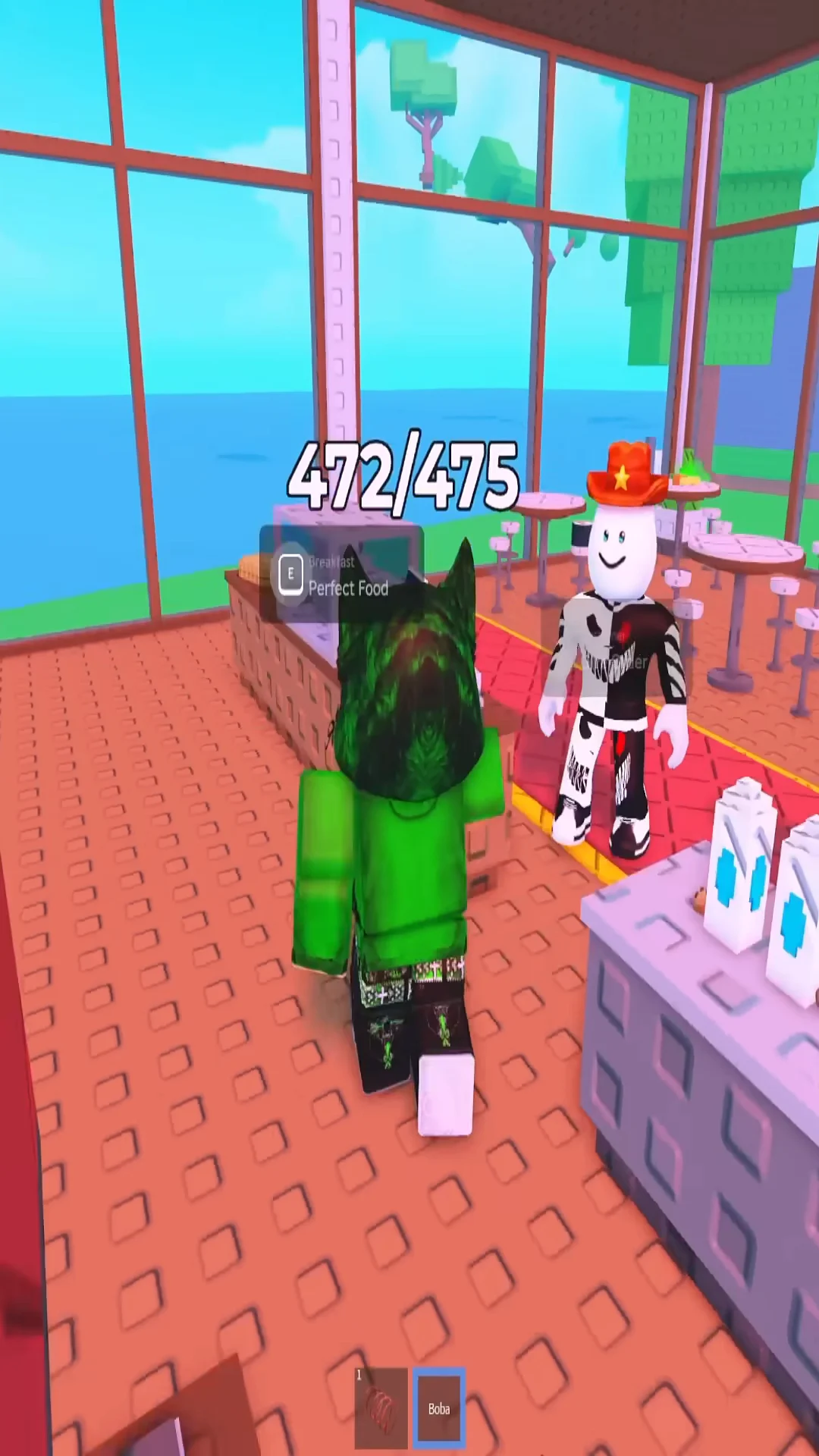 Serving customer