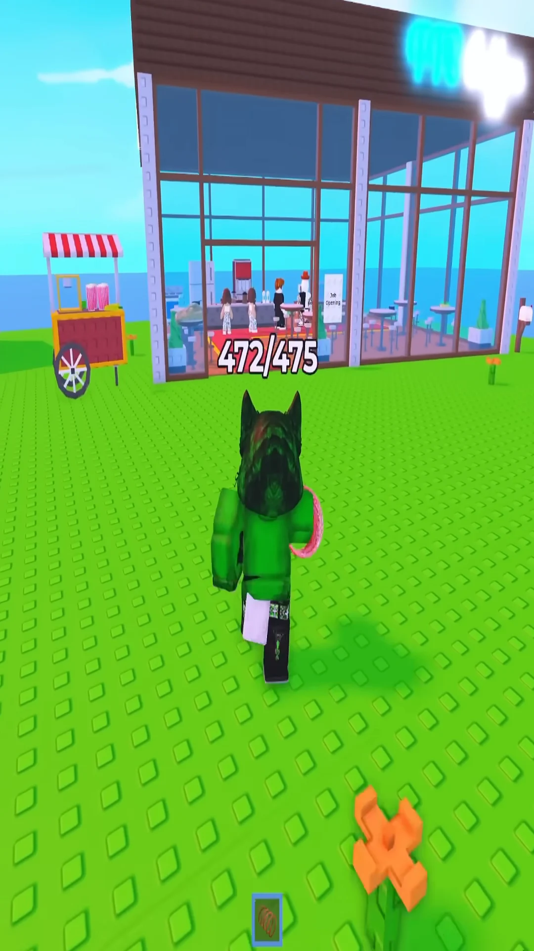 Approaching cafe