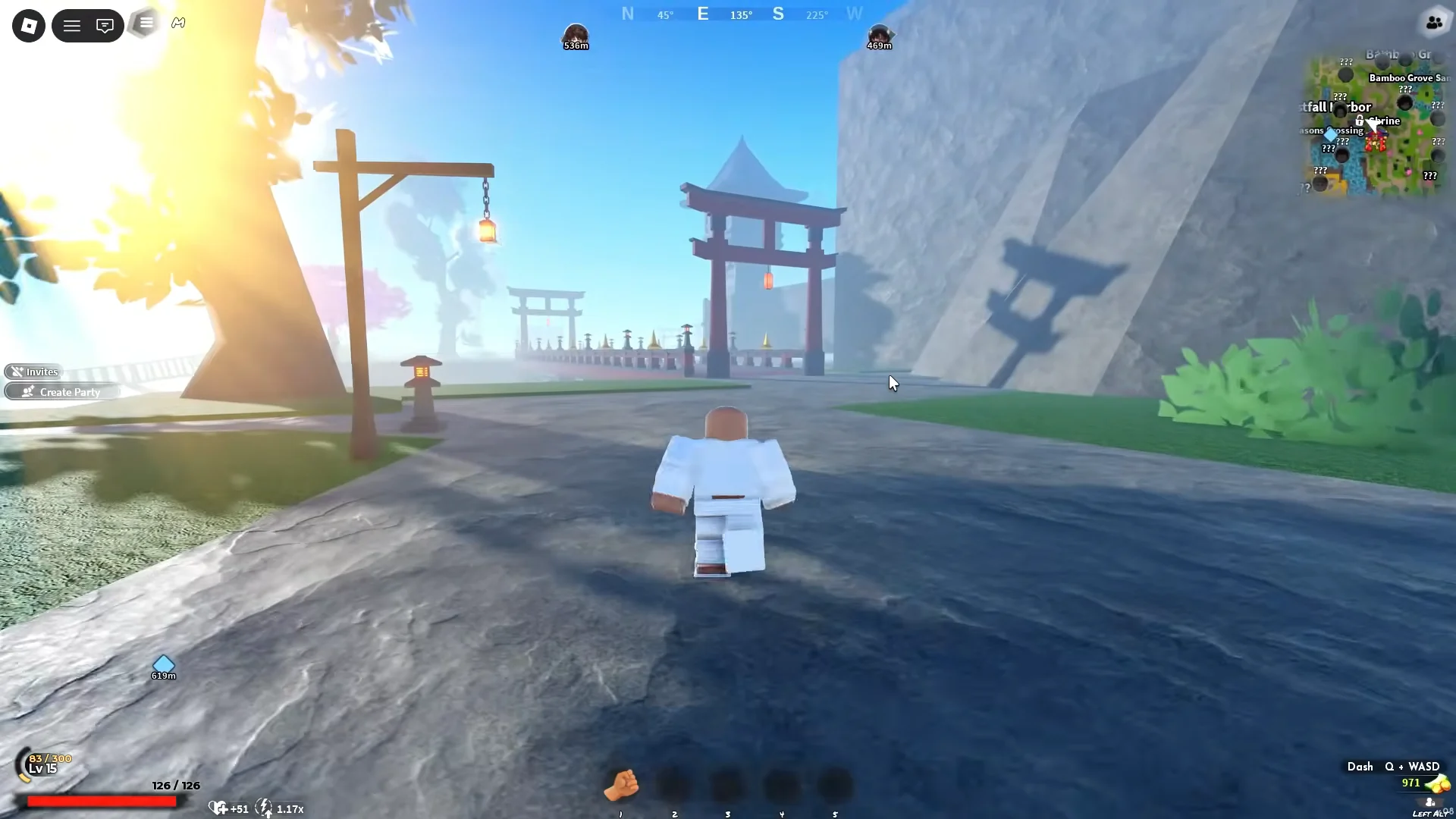 Navigating to the Shrine