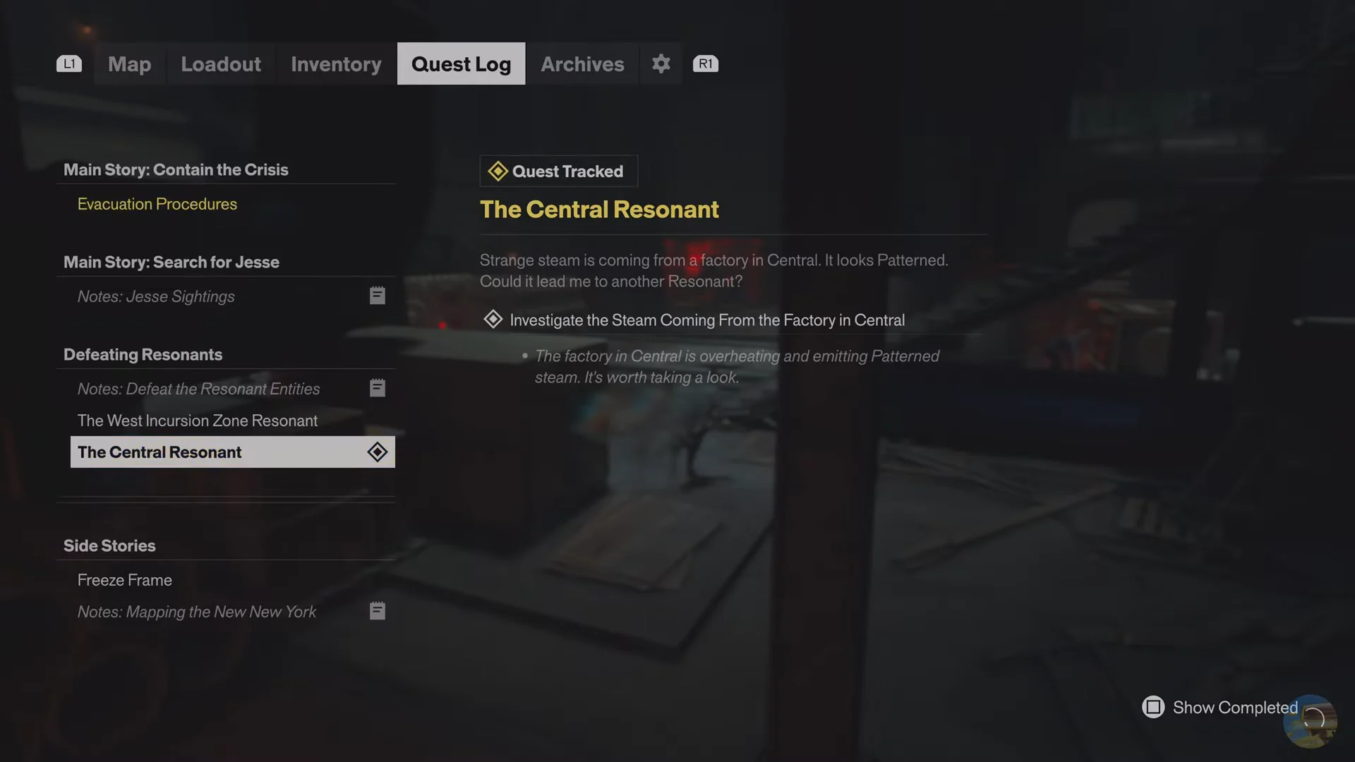 Quest Start: The Central Resonant