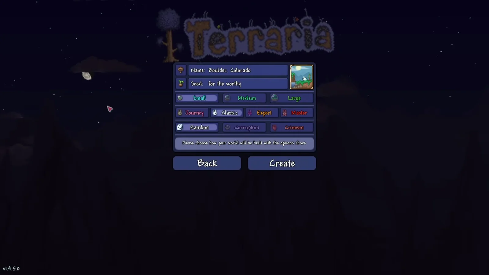 Character and World Setup
