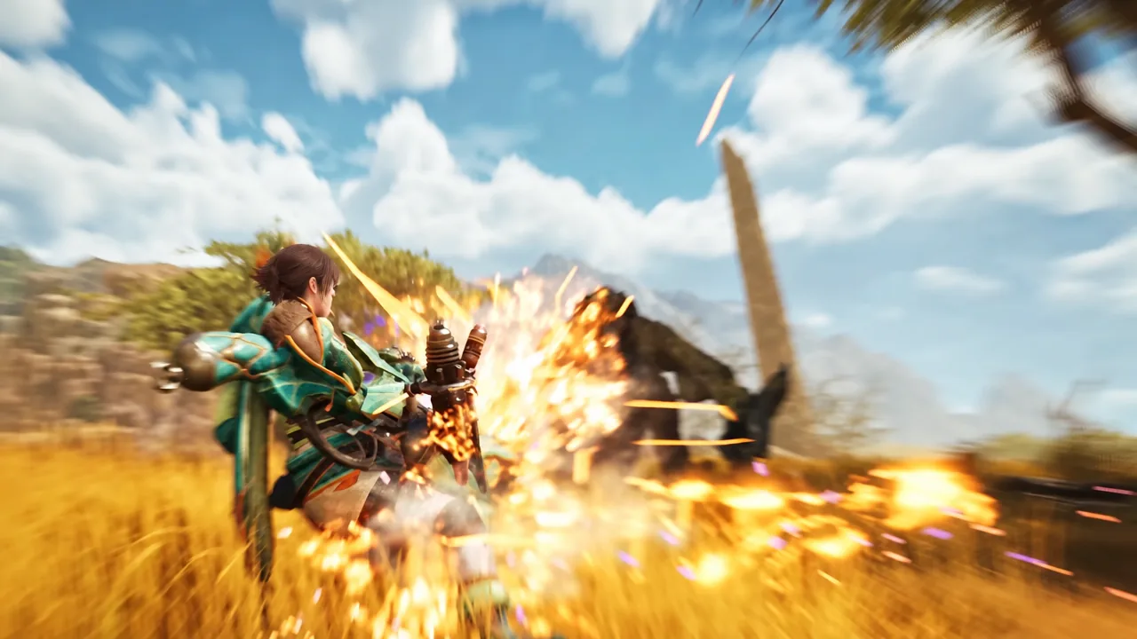 Spread Sticky ammo attaching multiple projectiles across a monster's body