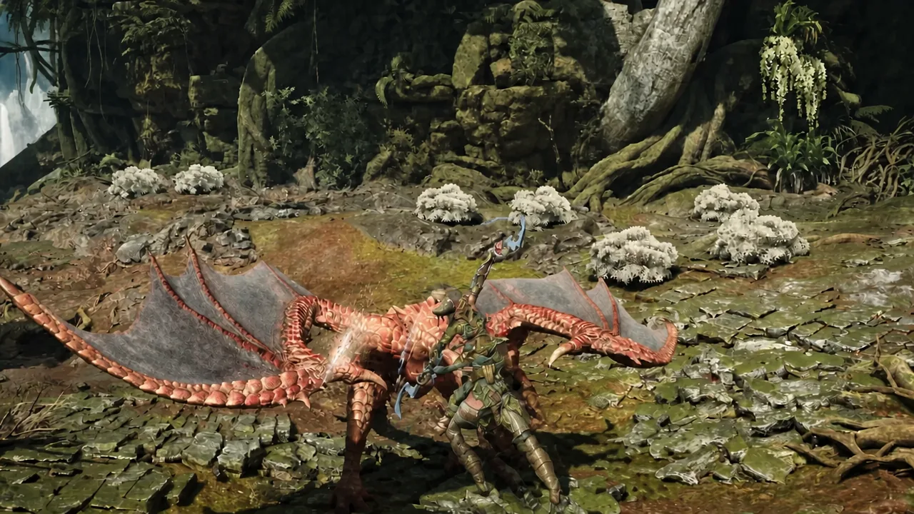 Hunter spinning through the air into the Heavenly Blade Dance after an air dash