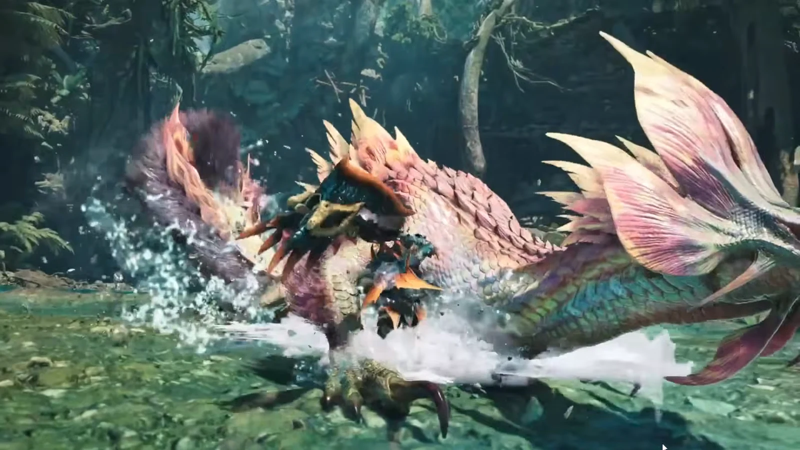 Switch Axe hunter mid-combo against a large monster during the Ascendance weapon showcase