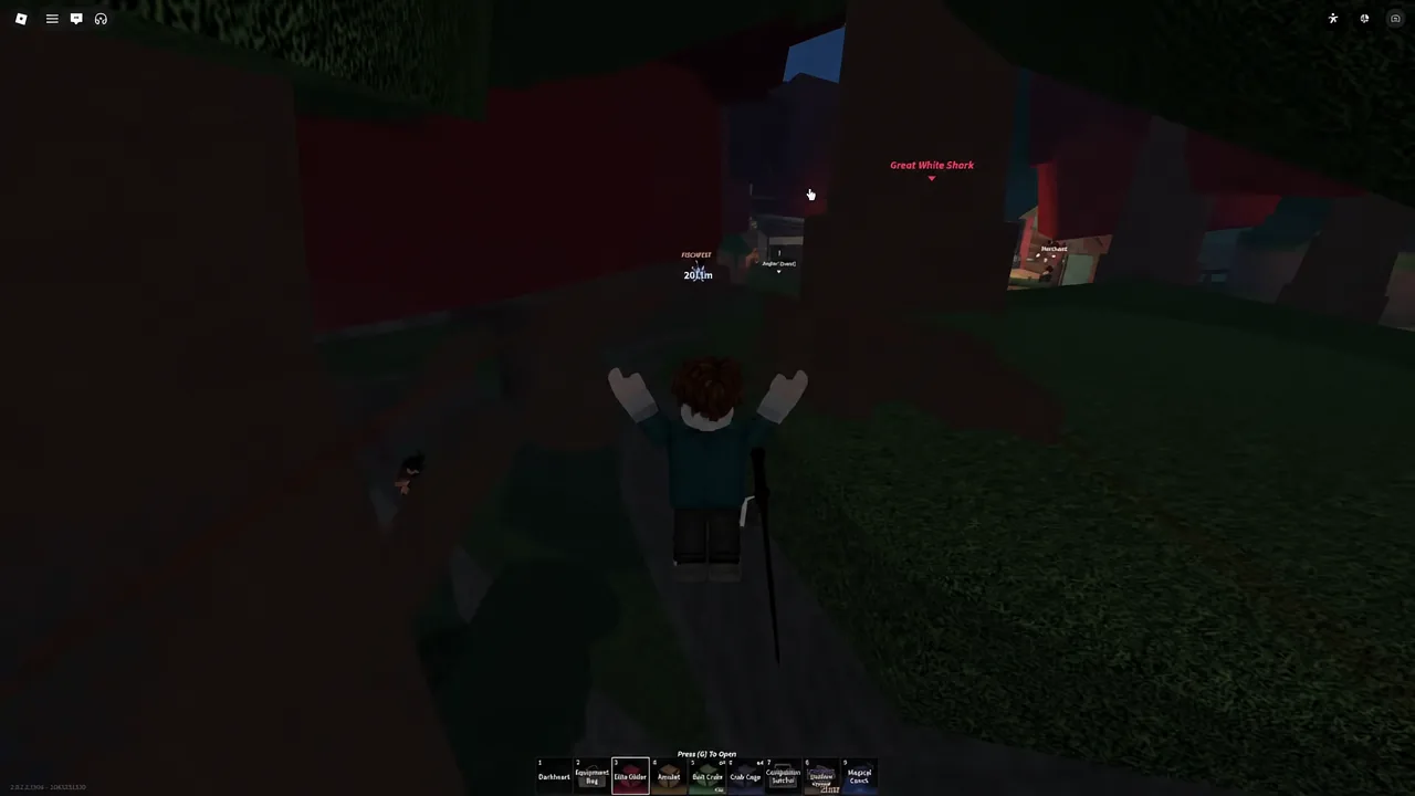 Fisch gameplay view during an unattended fishing session