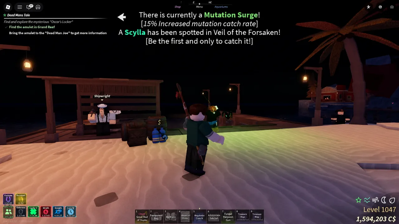 In-game shop panel showing the Double Server's Luck option alongside the ad alternative