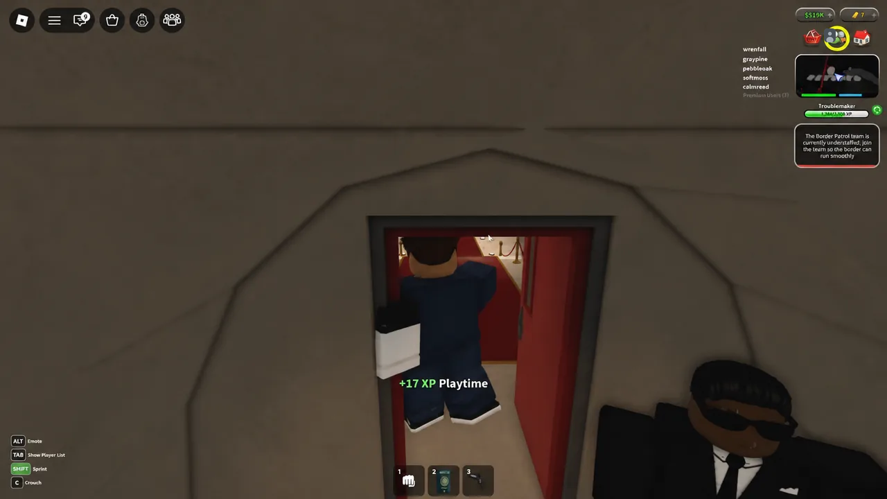 The hidden Dealer NPC room inside the tunnel where money printers are sold