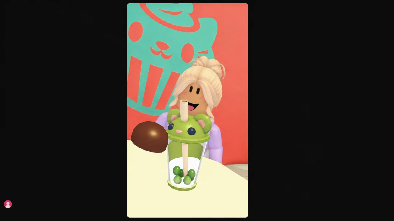 Official Adopt Me teaser showing a green cat-shaped boba cup with pearls inside