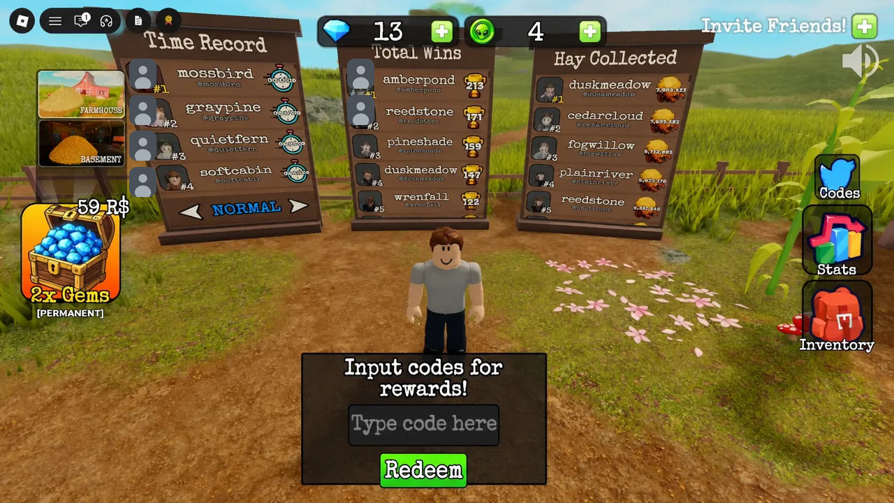 Lobby code entry panel with the ALIEN code typed into the text field