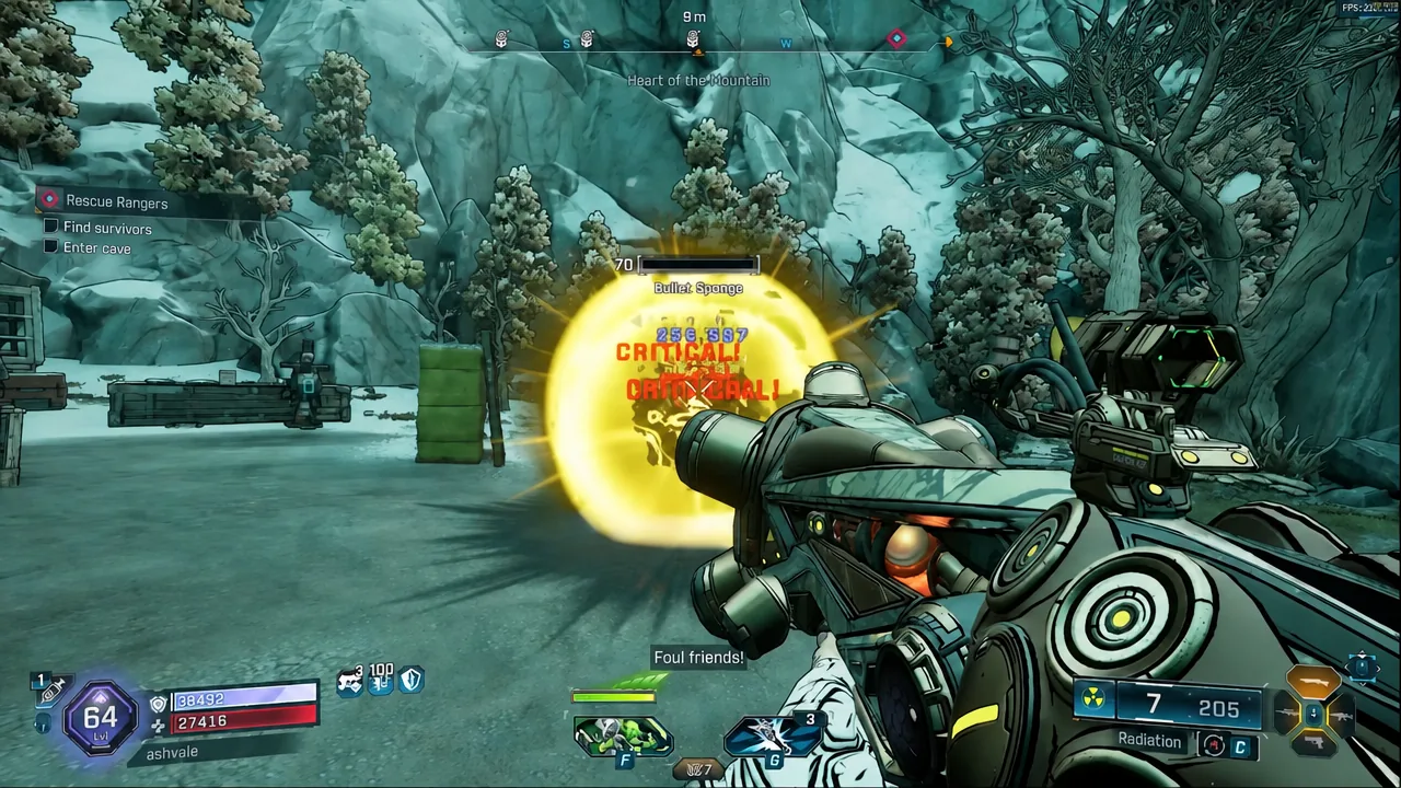 Maliwan shotgun firing multiple elements at an enemy during a Borderlands 4 firefight