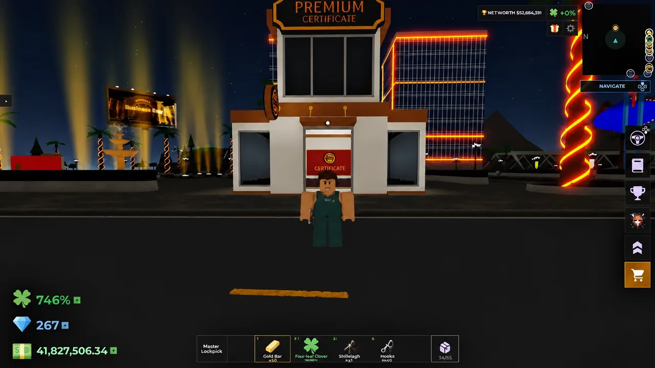 The Premium Certificate Shop, tucked between Business Bay, Lucky Beach, and the Pyramid.