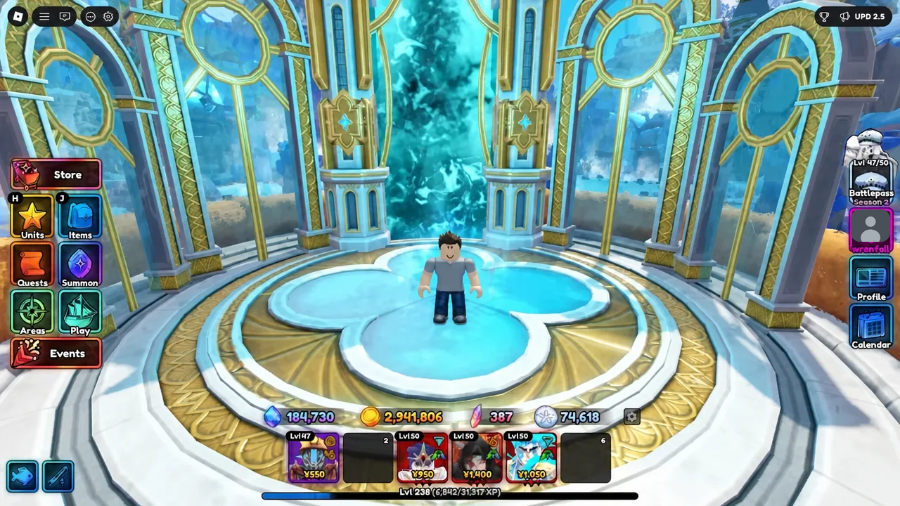 Anime Expeditions lobby with the Store button highlighted on the side menu