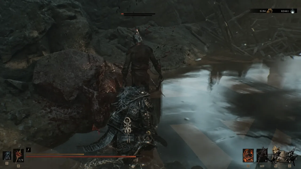 Cleansing and resting at the Deserted Slums beacon after clearing nearby enemies