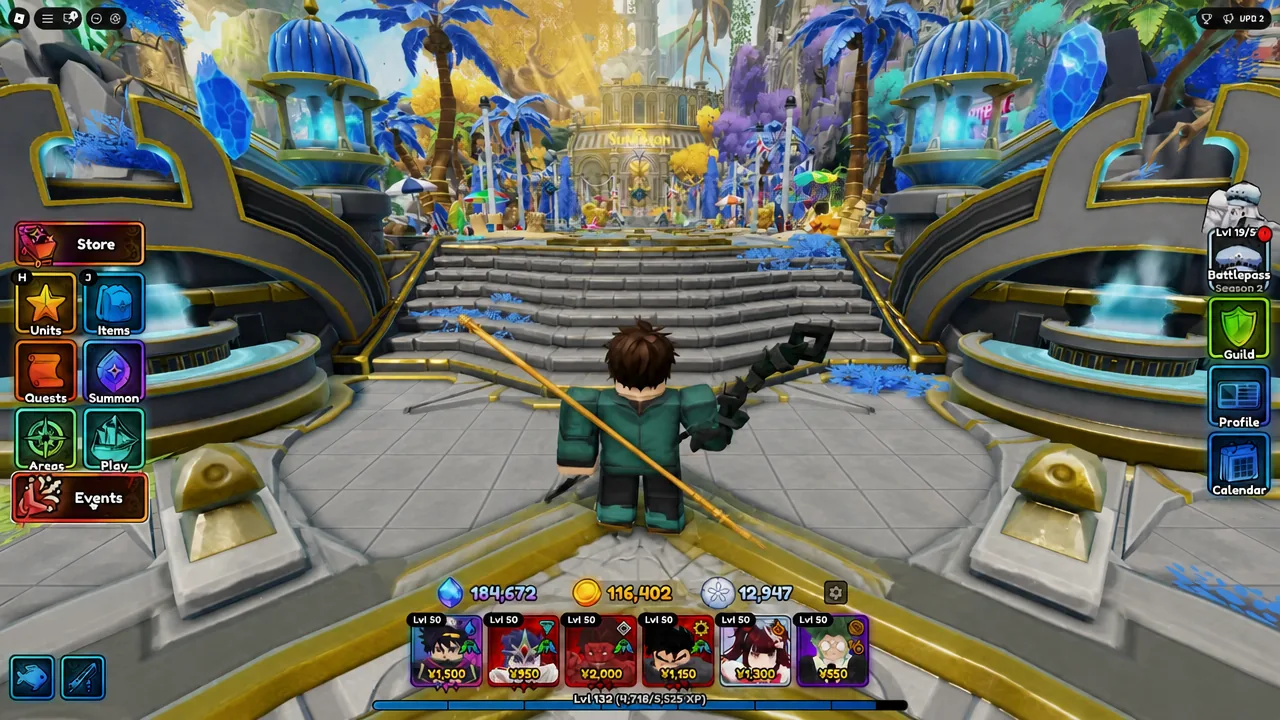 Hub screen with the Store button highlighted before opening the Summer Shop