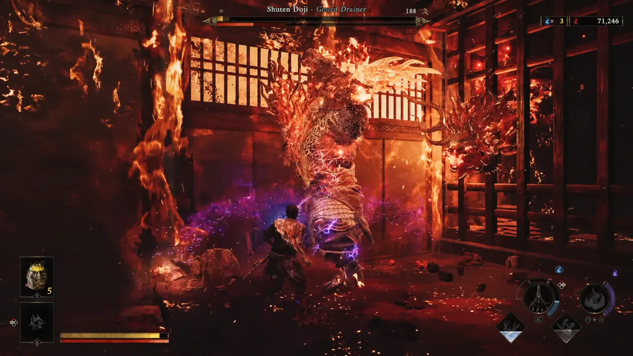 Shuten Doji – Gourd Drainer health bar tracking damage during the encounter