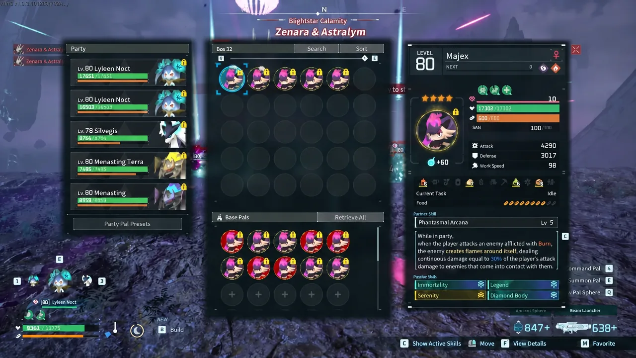 Majex Pals attacking Astralym during the final barrier phase of the Hard Mode fight