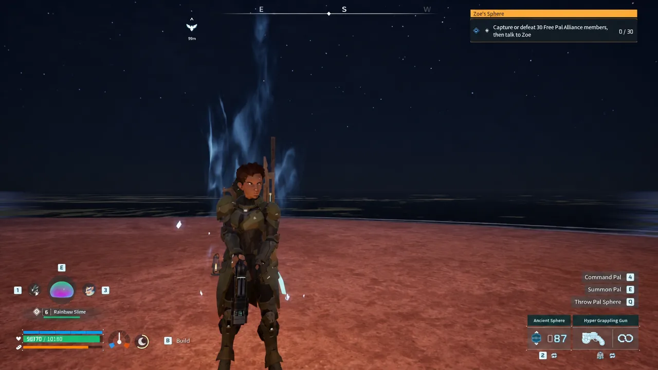 Palworld quest tracker showing objective progress at 0 out of 30