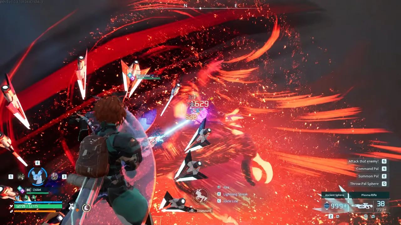 Combat HUD showing the player firing a highlighted Plasma Rifle at a raid enemy