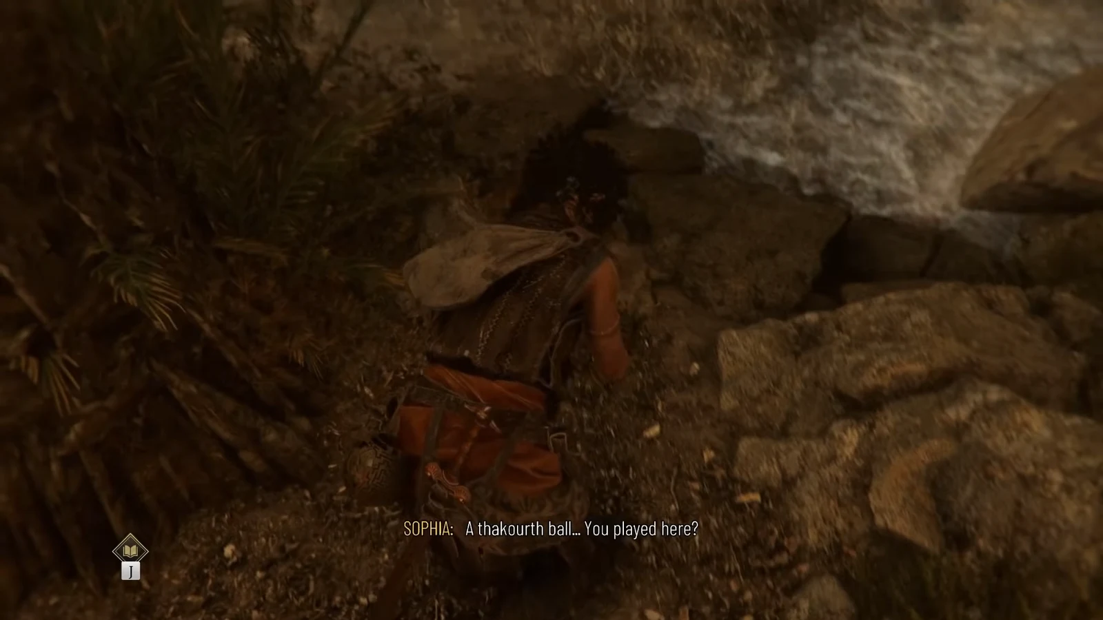 Sophia's subtitle reads "A thakourth ball... You played here?" next to the stream