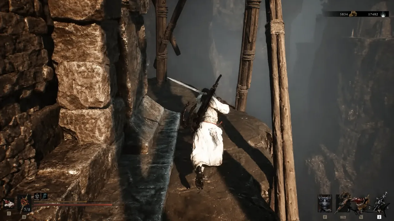 Lighting one of the three candles hidden among the ruins in Sester's Refuge