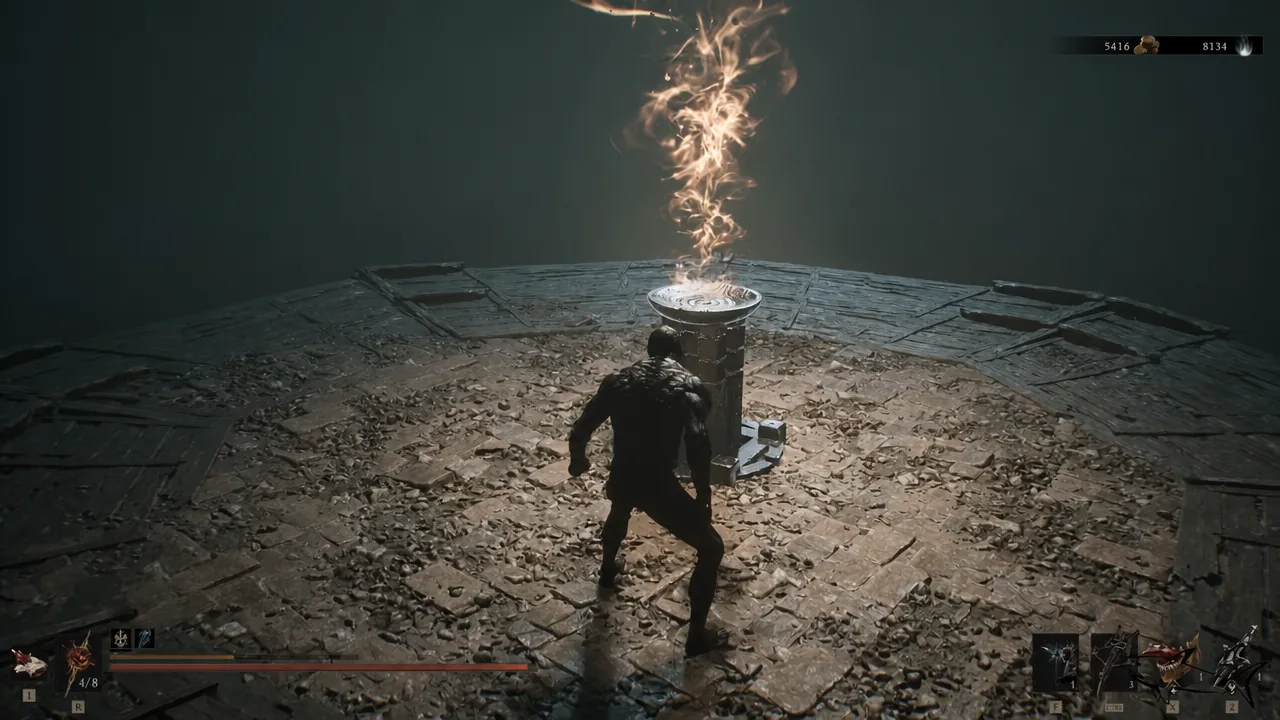 The broken altar at the top of the hill revealing the Cursed Child sidearm