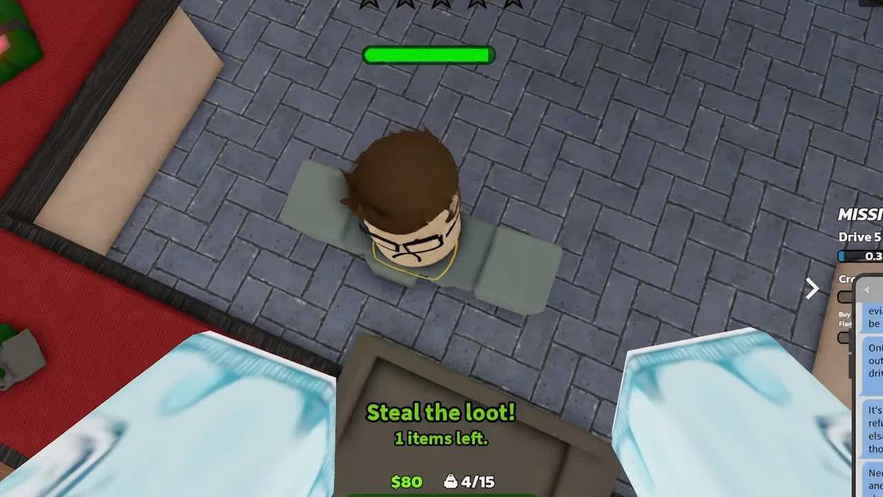 Runaways mission HUD showing the Steal the loot objective with one item remaining