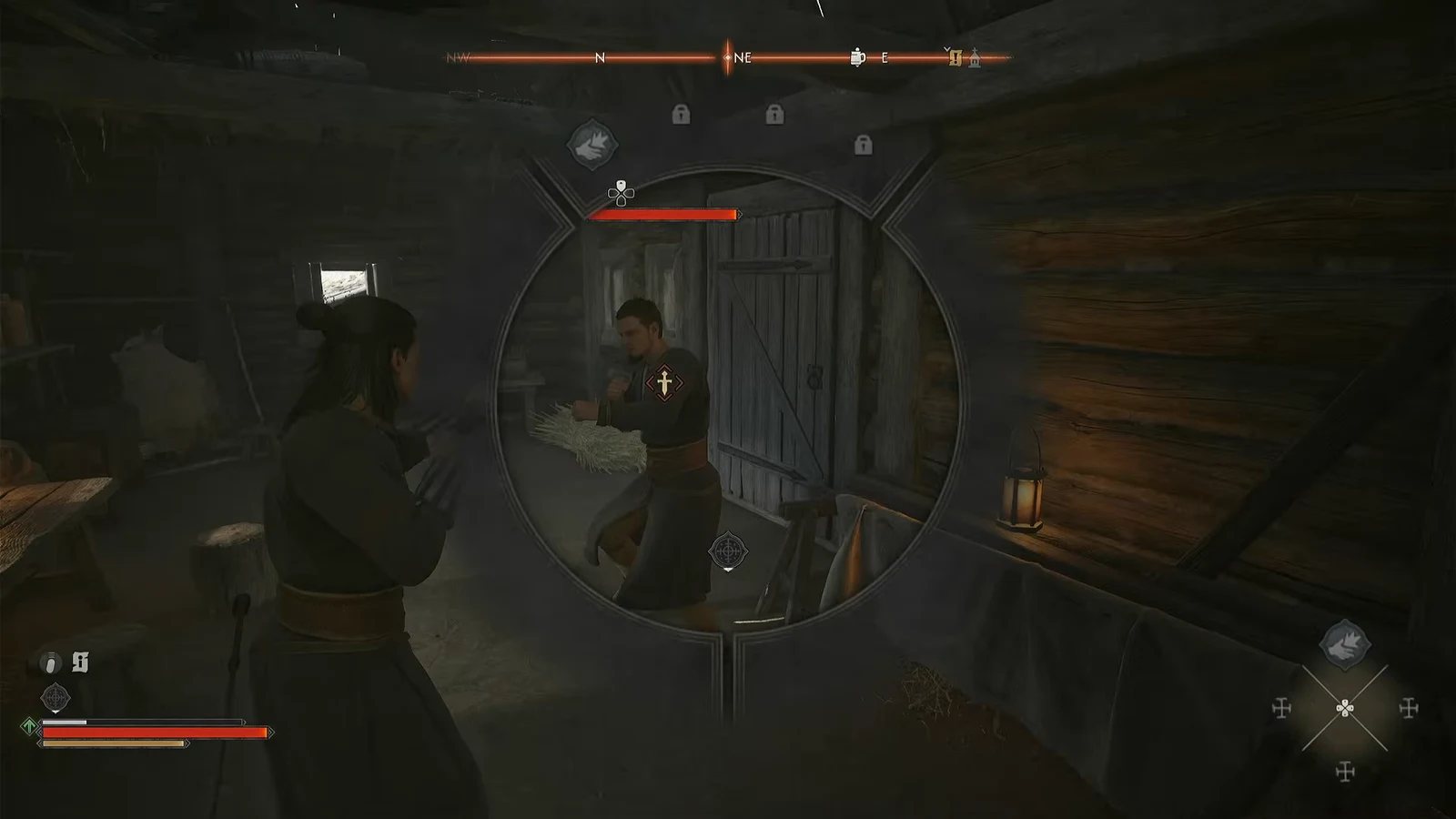 Coen locked on to Kostel during the hand-to-hand fight inside the wooden shed